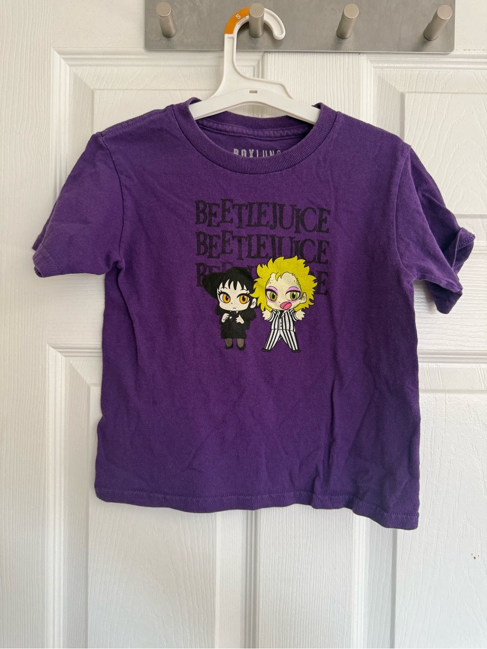 Beetlejuice Kids Purple Graphic Tee by